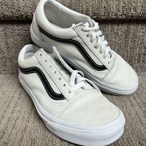 Womens leather vans 7 old school